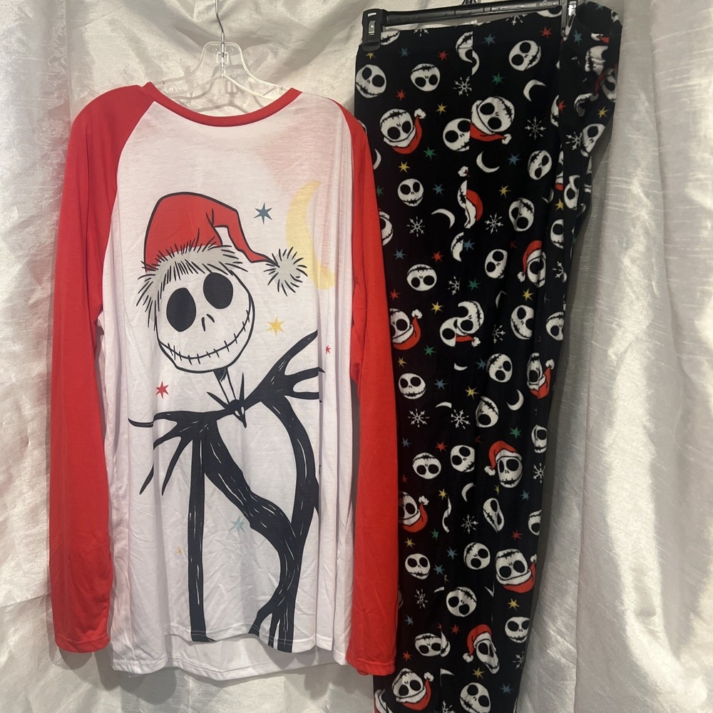 Disney Unisex Nightmare Before Christmas Jack Skellington Pajama Set ‎ 2XLT